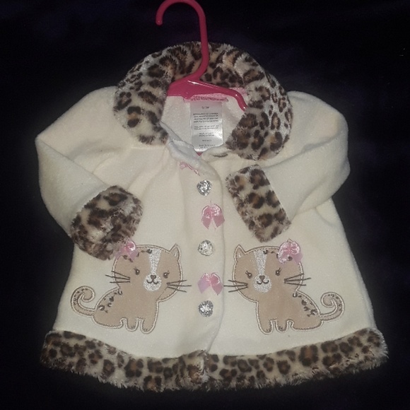 Chase Me Cheetah Print Kitten Infant Jacket - Picture 1 of 5